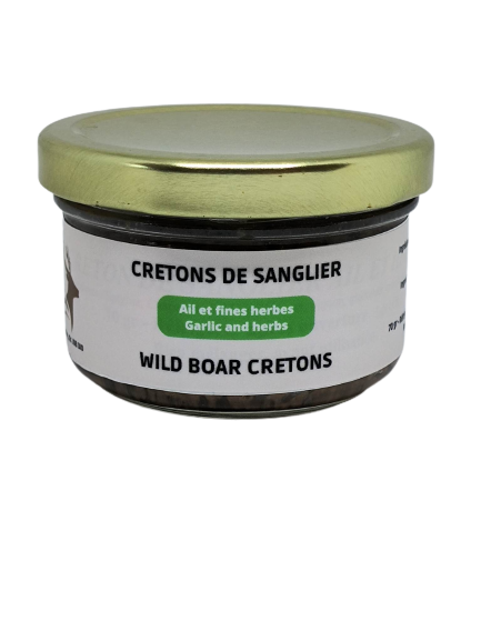 Creton de sanglier "ail et herbes"  en conserve- La Ferme Renaissance