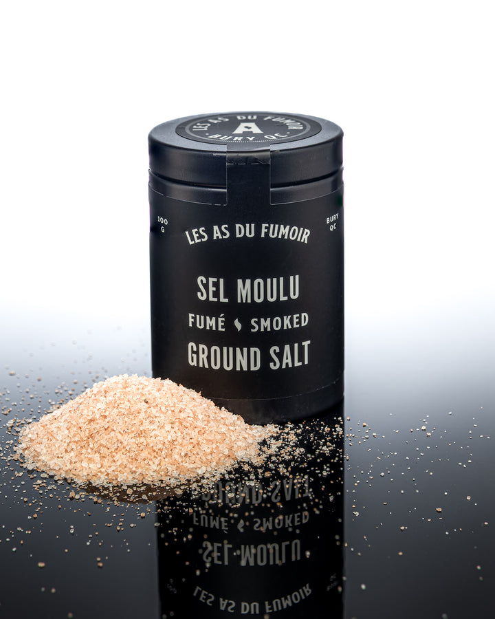 Ground smoked salt