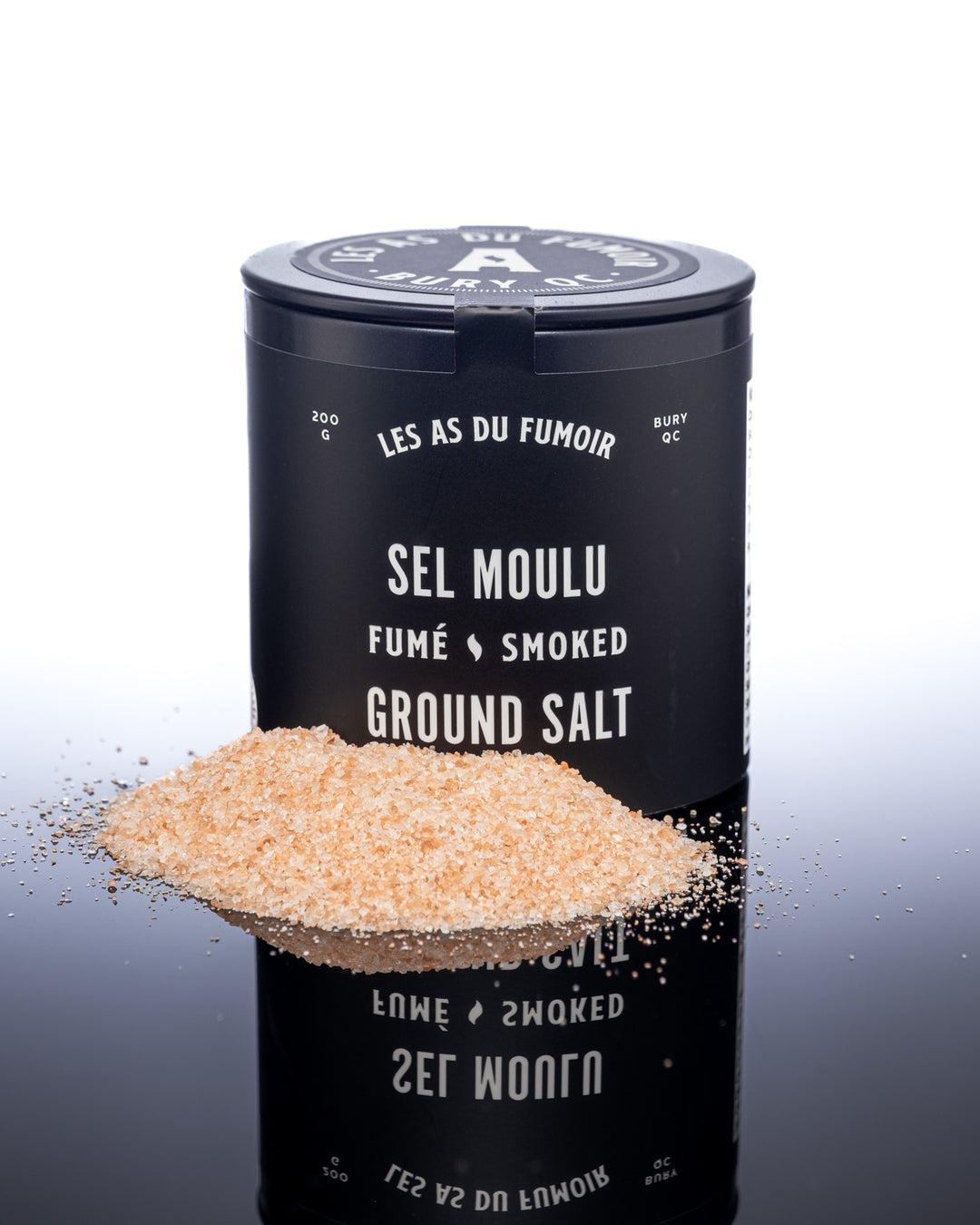 Ground smoked salt